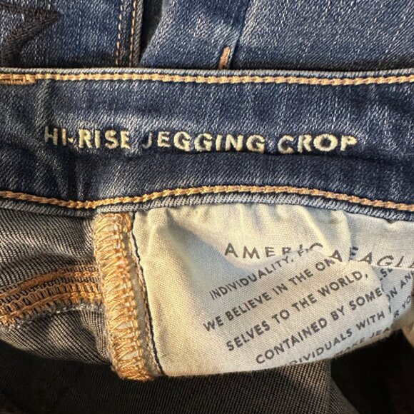 American Eagle Jeans Size 2 Regular Stretch Inseam 25 inches Hi-Rise Jegging - Picture 12 of 13